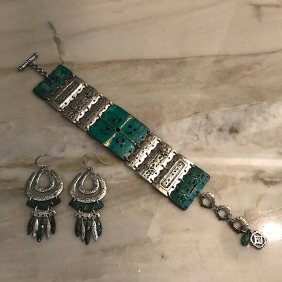 Silpada Artifact Bracelet and Earrings Set - Picture 1 of 4